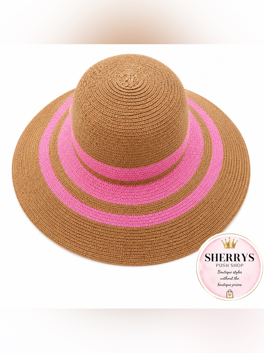 A New Day Women's Floppy Sun Beach Hat Tan S/M 55-57 cm